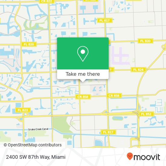 2400 SW 87th Way map