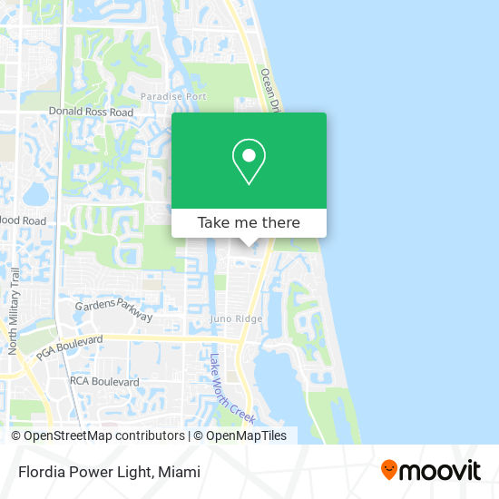 Flordia Power Light map