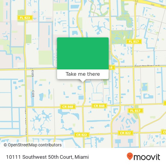 10111 Southwest 50th Court map