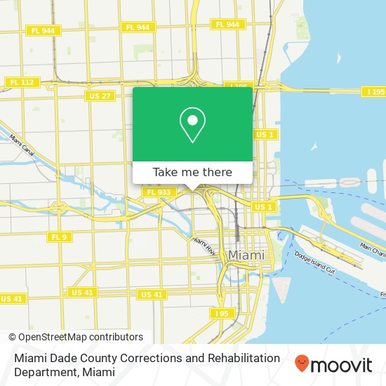 Miami Dade County Corrections and Rehabilitation Department map