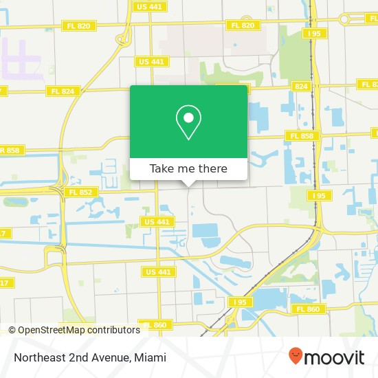 Mapa de Northeast 2nd Avenue