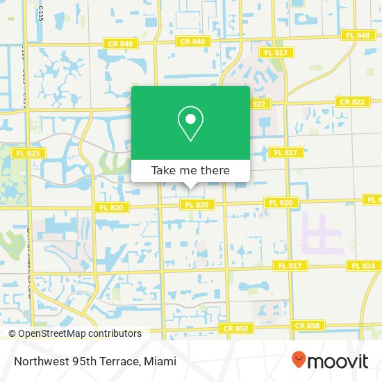 Northwest 95th Terrace map