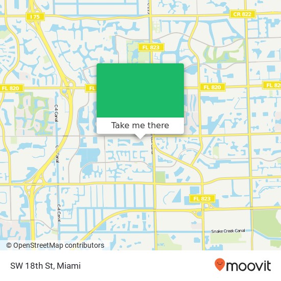 SW 18th St map