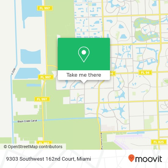 9303 Southwest 162nd Court map