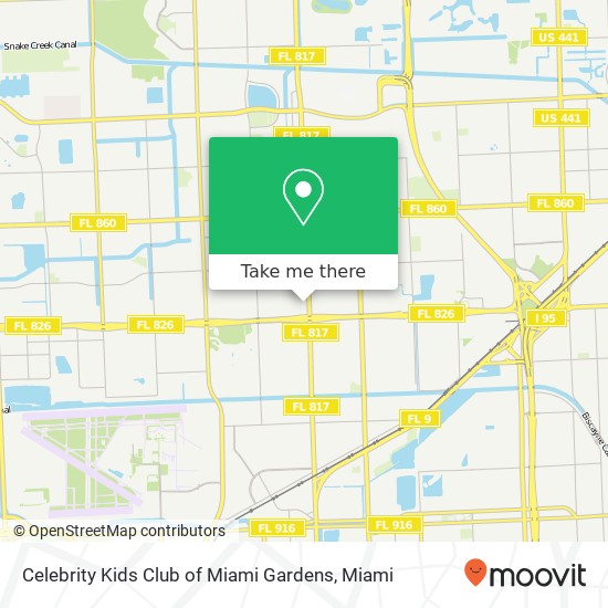 Celebrity Kids Club of Miami Gardens map