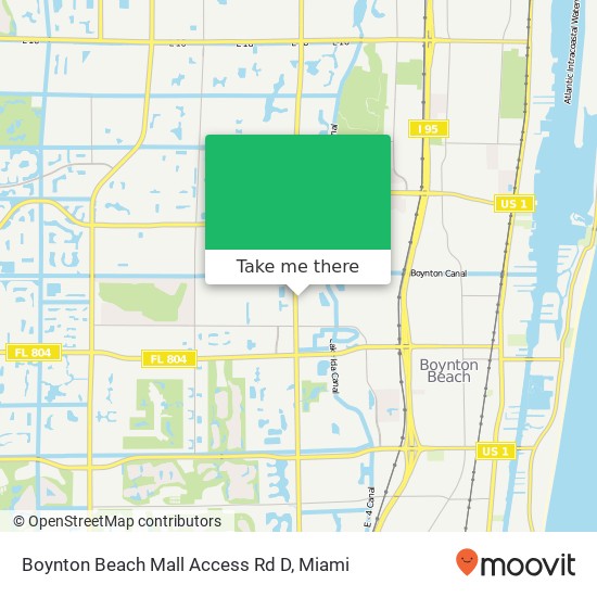 Boynton Beach Mall Access Rd D map