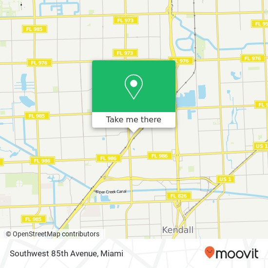 Mapa de Southwest 85th Avenue