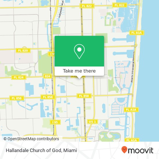 Hallandale Church of God map