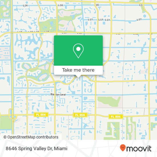 Mapa de 8646 Spring Valley Dr