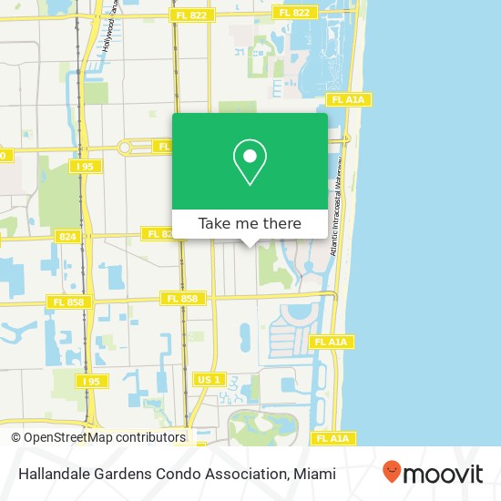 Hallandale Gardens Condo Association map