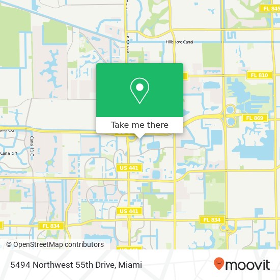 Mapa de 5494 Northwest 55th Drive