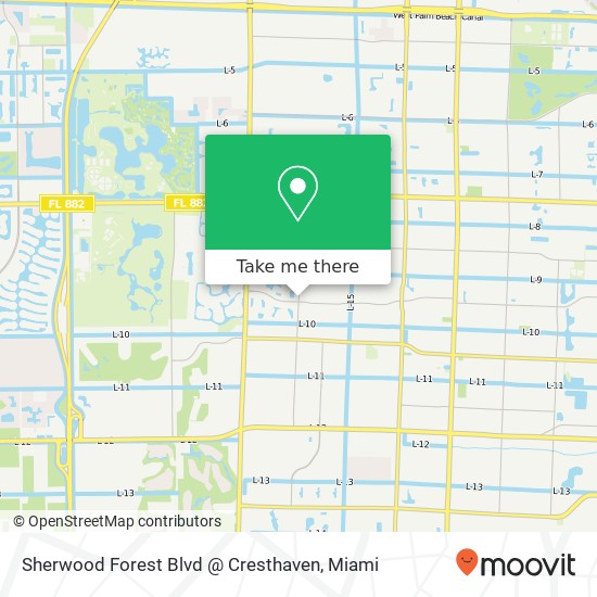 Sherwood Forest Blvd @ Cresthaven map