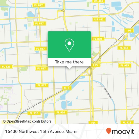 16400 Northwest 15th Avenue map