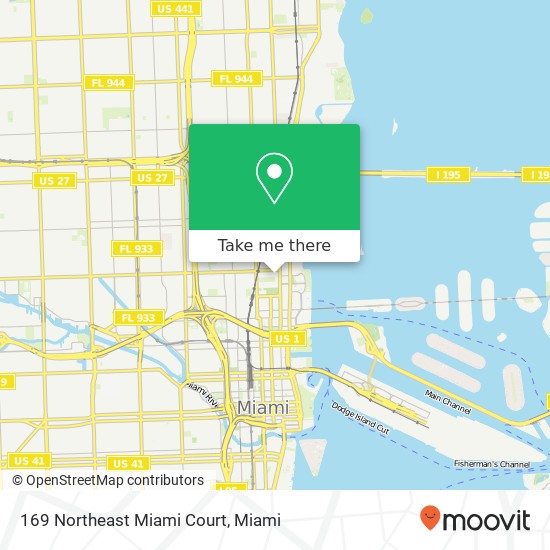 Mapa de 169 Northeast Miami Court