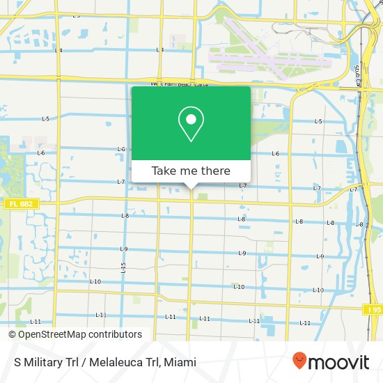 S Military Trl / Melaleuca Trl map