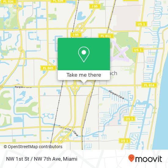NW 1st St / NW 7th Ave map