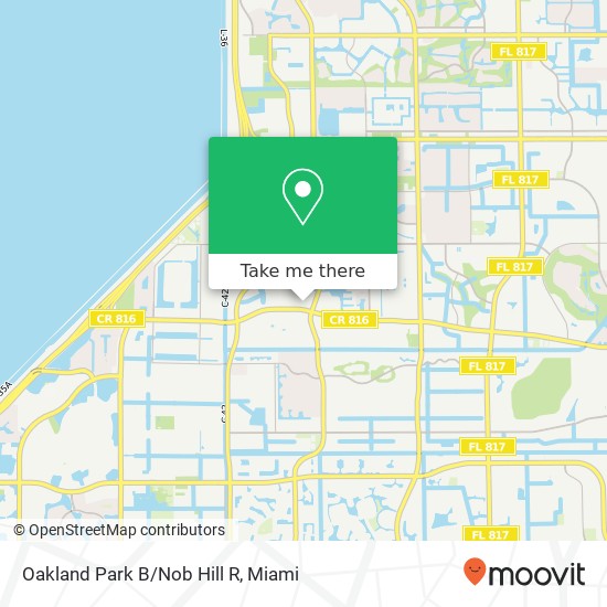 Oakland Park B/Nob Hill R map