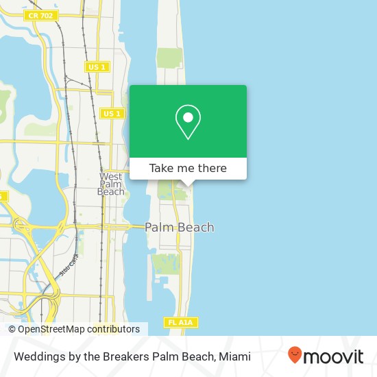 Weddings by the Breakers Palm Beach map