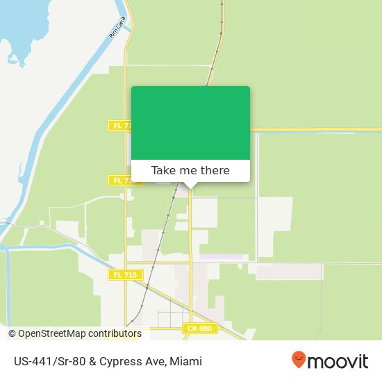 US-441/Sr-80 & Cypress Ave map