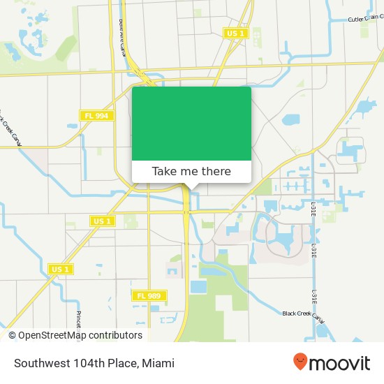 Southwest 104th Place map