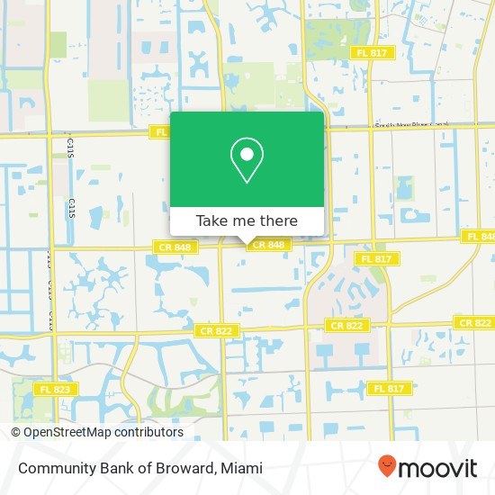 Community Bank of Broward map