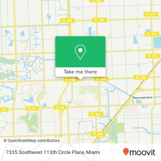 7335 Southwest 113th Circle Place map