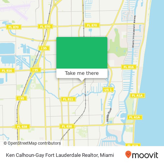 Ken Calhoun-Gay Fort Lauderdale Realtor map