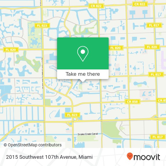 2015 Southwest 107th Avenue map