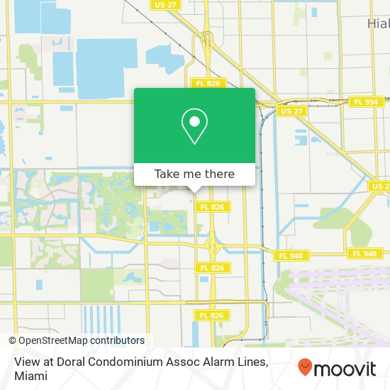 View at Doral Condominium Assoc Alarm Lines map