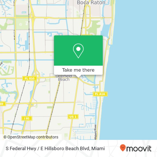 Mapa de S Federal Hwy / E Hillsboro Beach Blvd