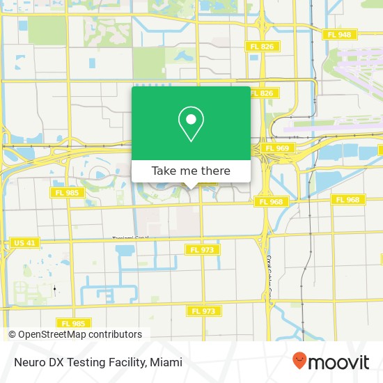 Neuro DX Testing Facility map