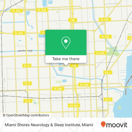 Mapa de Miami Shores Neurology & Sleep Institute