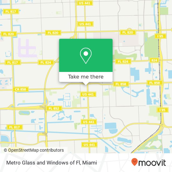 Metro Glass and Windows of Fl map