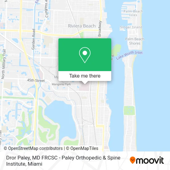 Mapa de Dror Paley, MD FRCSC - Paley Orthopedic & Spine Institute
