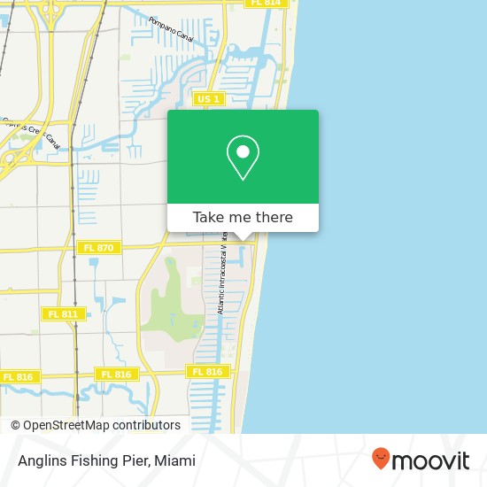 Anglins Fishing Pier map