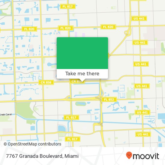 7767 Granada Boulevard map