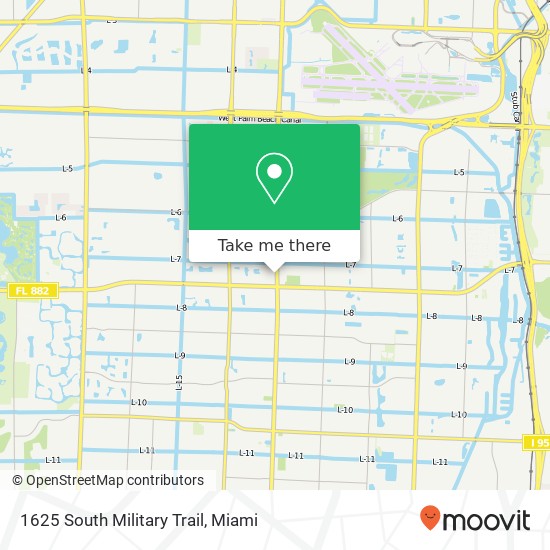 1625 South Military Trail map