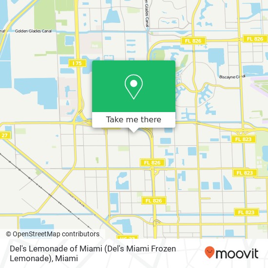 Del's Lemonade of Miami map