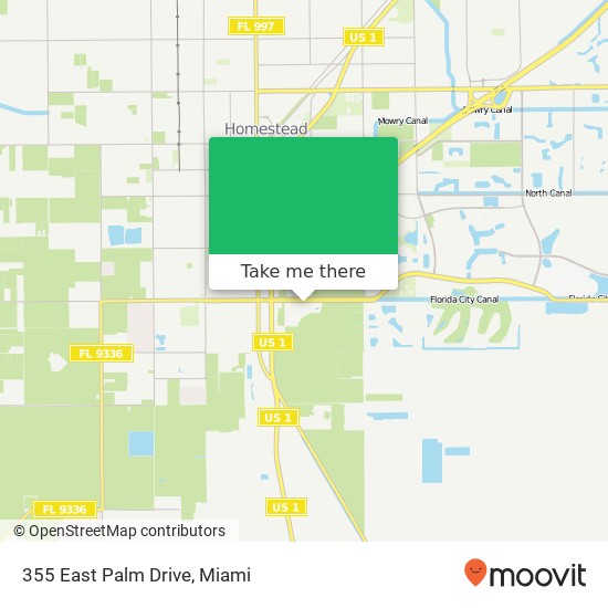 355 East Palm Drive map