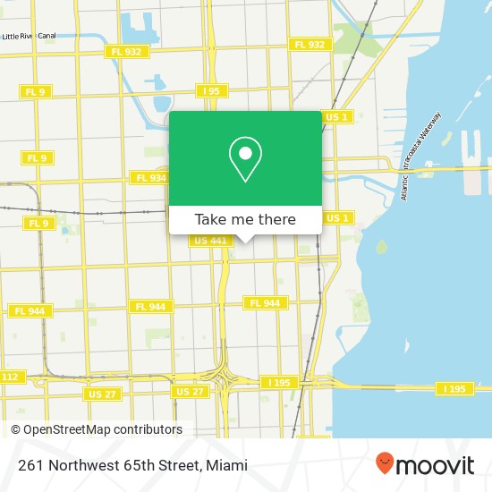 261 Northwest 65th Street map