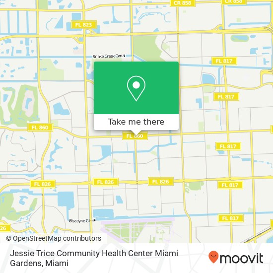 Jessie Trice Community Health Center Miami Gardens map