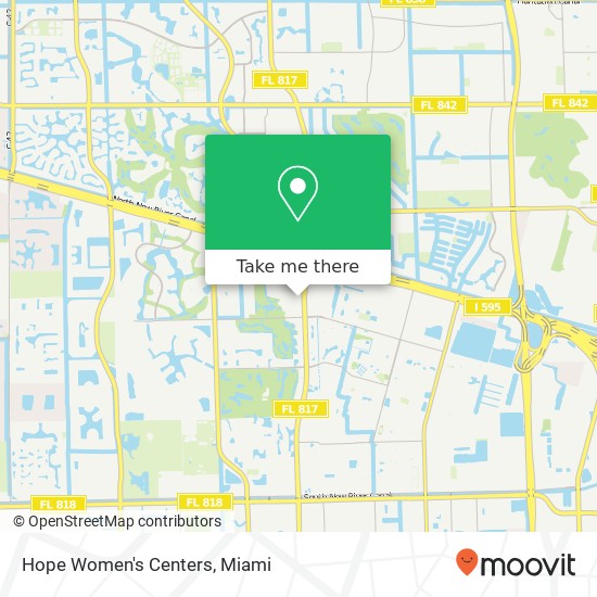 Hope Women's Centers map