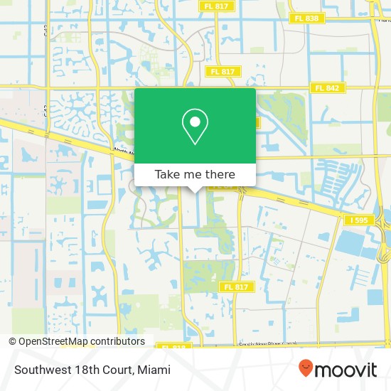 Mapa de Southwest 18th Court