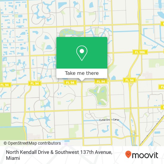 North Kendall Drive & Southwest 137th Avenue map