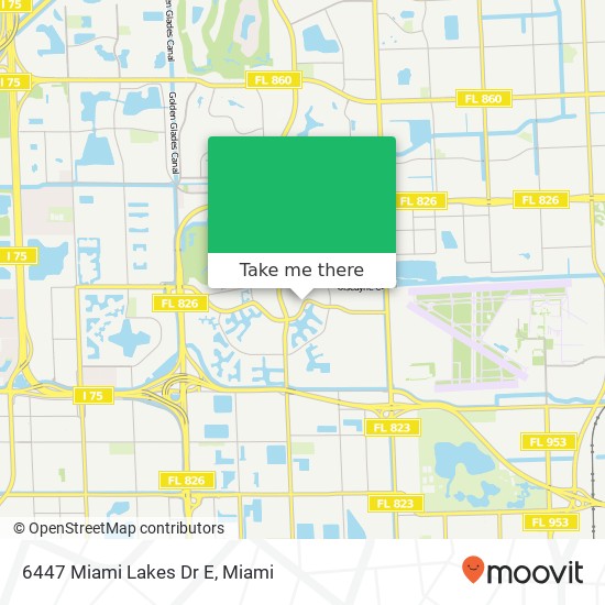 Mapa de 6447 Miami Lakes Dr E