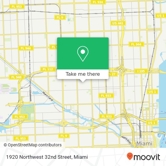 1920 Northwest 32nd Street map