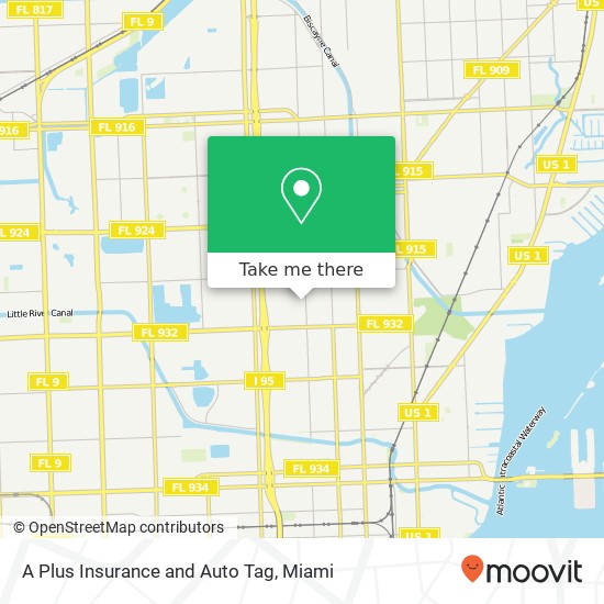 A Plus Insurance and Auto Tag map