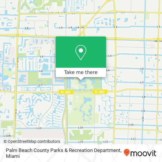 Mapa de Palm Beach County Parks & Recreation Department