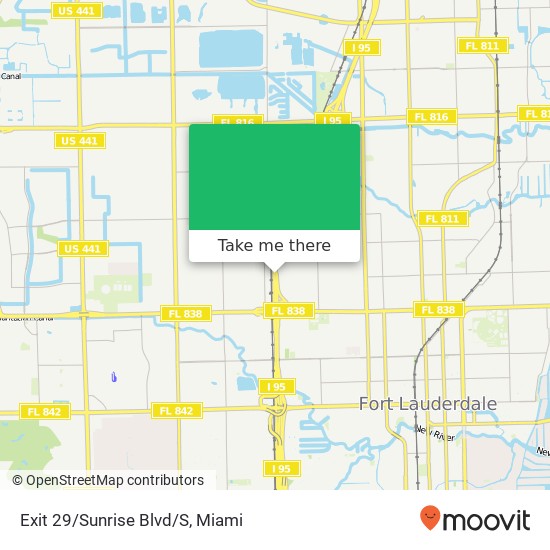 Exit 29/Sunrise Blvd/S map