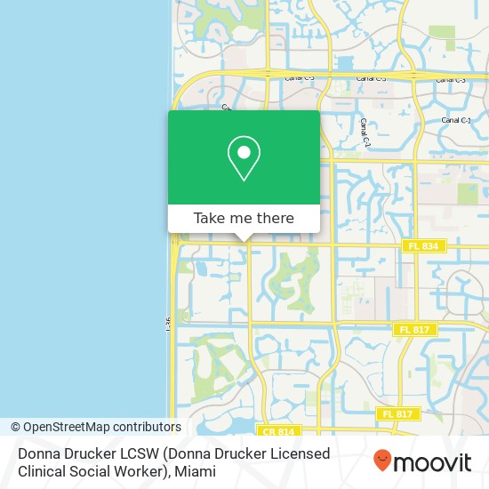 Mapa de Donna Drucker LCSW (Donna Drucker Licensed Clinical Social Worker)